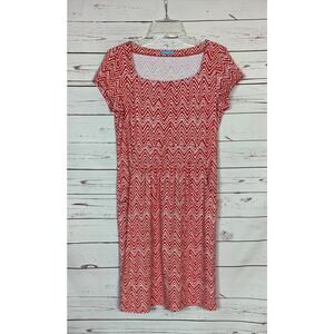 J.McLaughlin Women's M Medium Coral Short Sleeve Catalina Cloth Pockets Dress